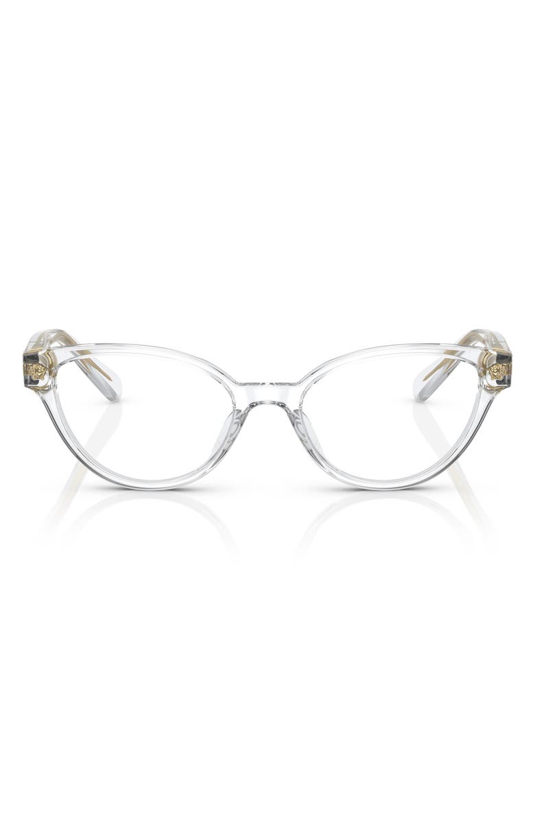 Versace Kids' 58mm Cat Eye Optical Glasses, Main, color, 