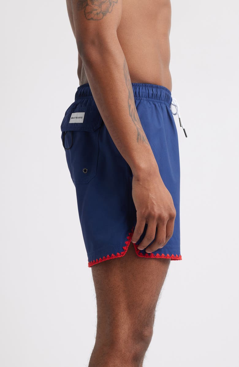 MAVRANS Stitch Waterproof Swim Trunks, Alternate, color, Blue