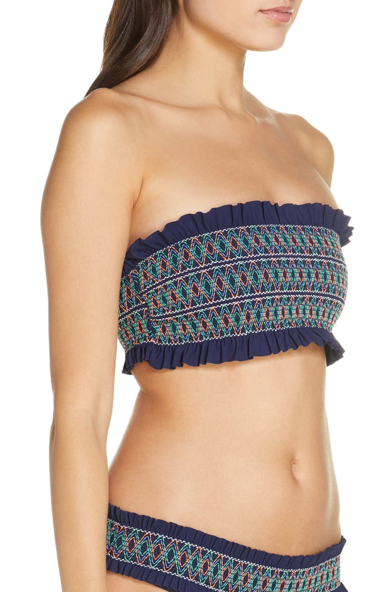 Tory Burch Costa Bandeau Bikini Top, Alternate, color, 