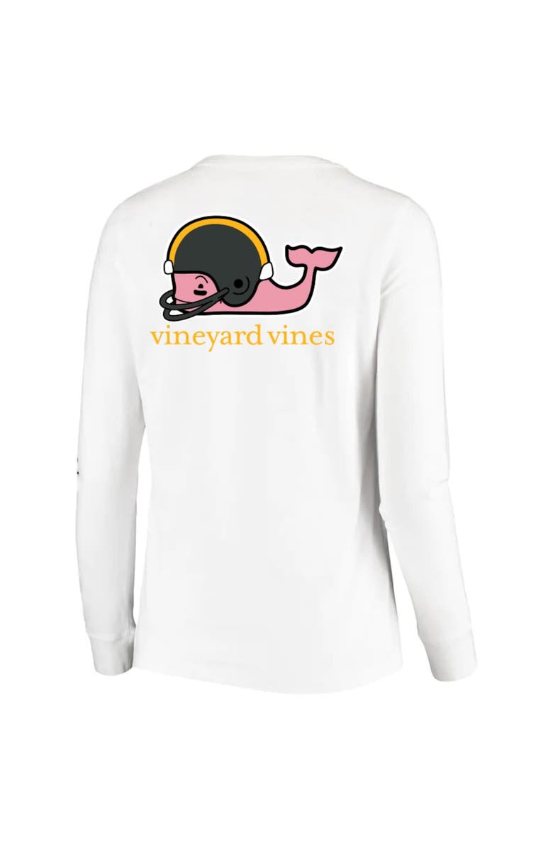 vineyard vines Women's Vineyard Vines White Pittsburgh Steelers Helmet Long Sleeve T-Shirt, Alternate, color,
