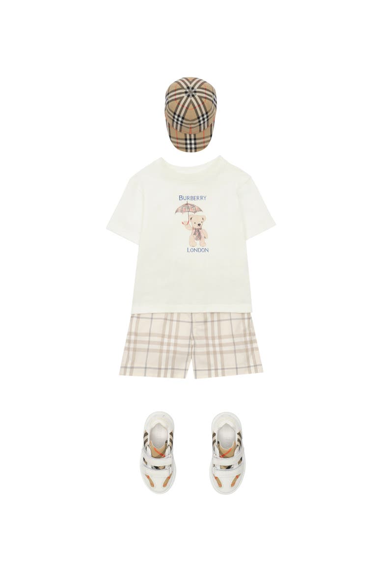 London Bear Cotton T-shirt, Alternate, color, Chalk white