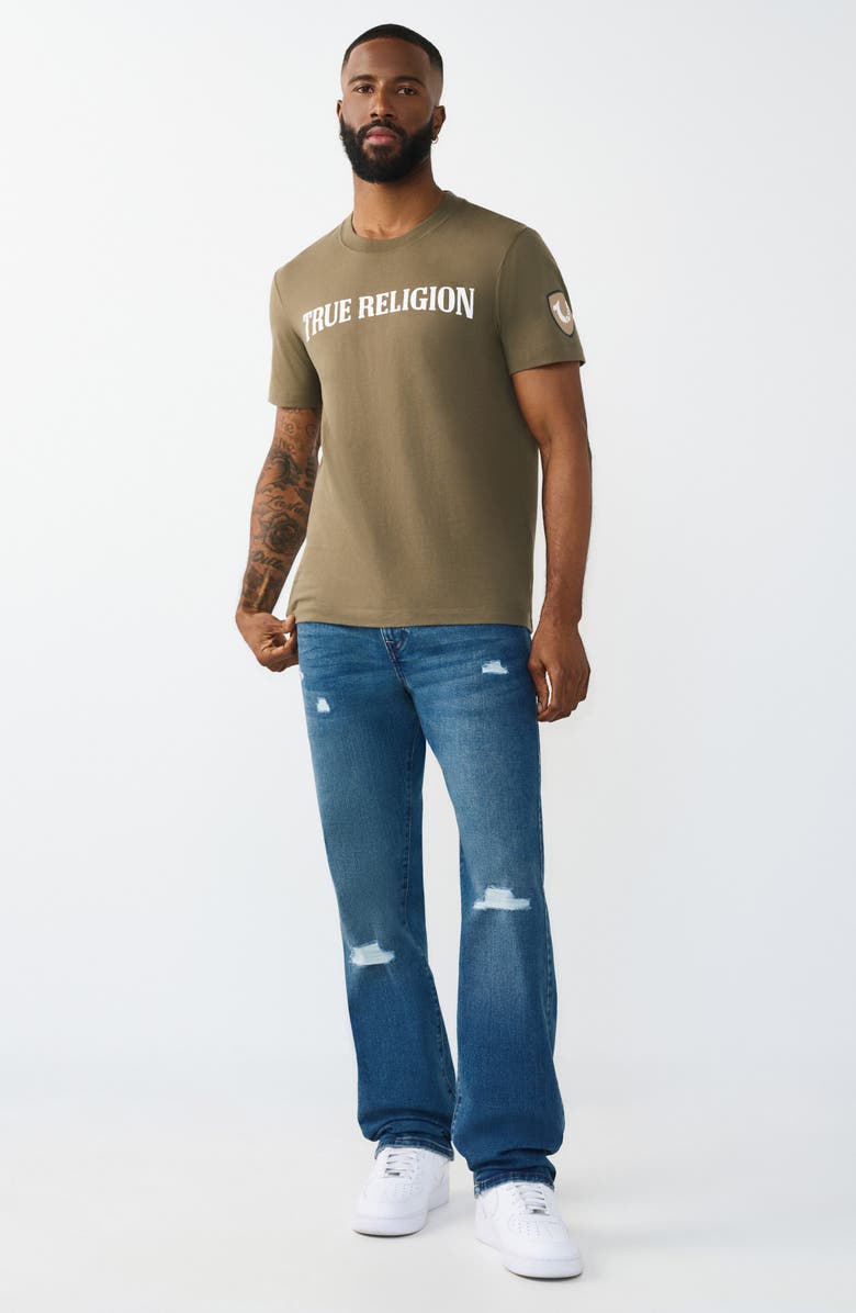 True Religion Ricky Signature Straight Jeans, Alternate, color, Medium Blue Comet