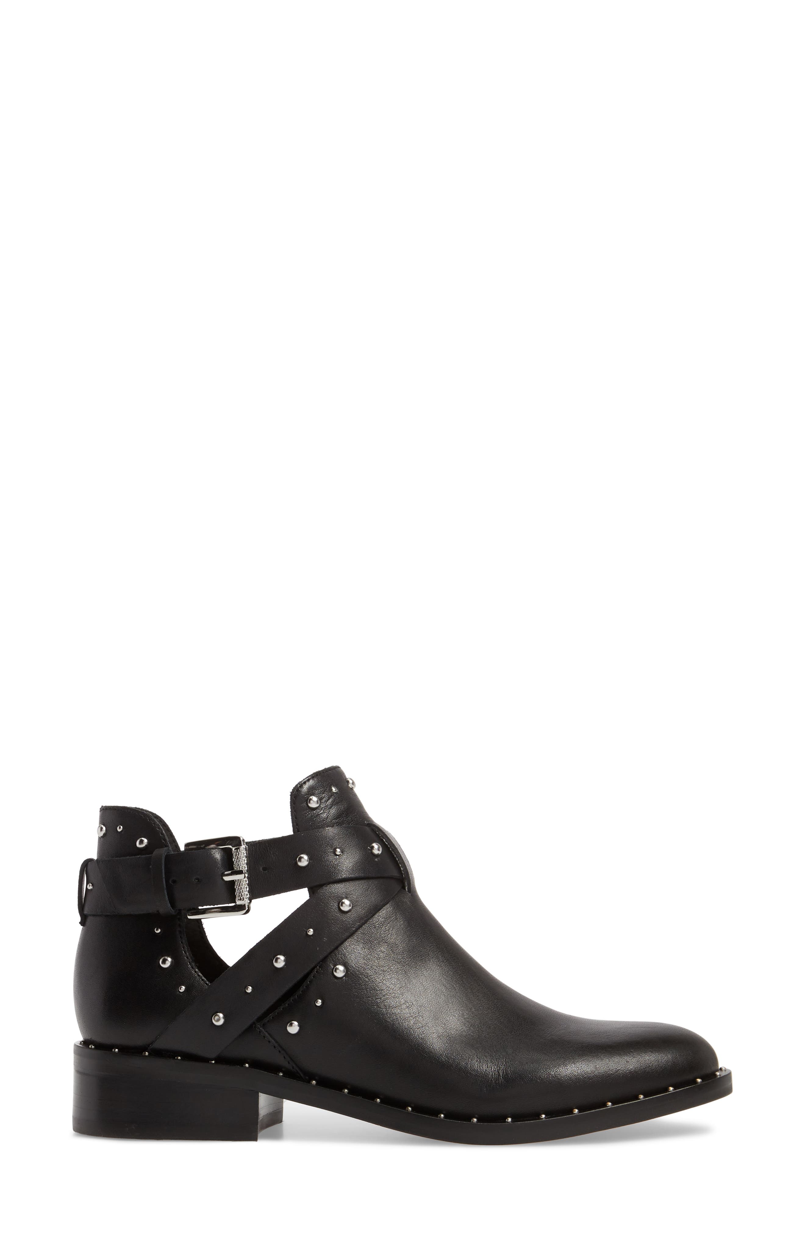 Hailey Bootie, Alternate, color, BLACK LEATHER