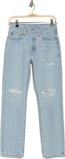 501<sup>®</sup> Ripped High Waist Straight Leg Jeans