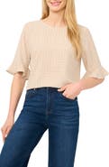 CeCe Ruffle Cuff Top