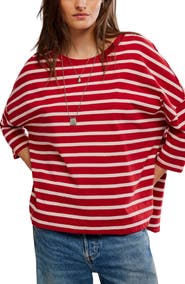 Free People Second Sense Striped T-Shirt