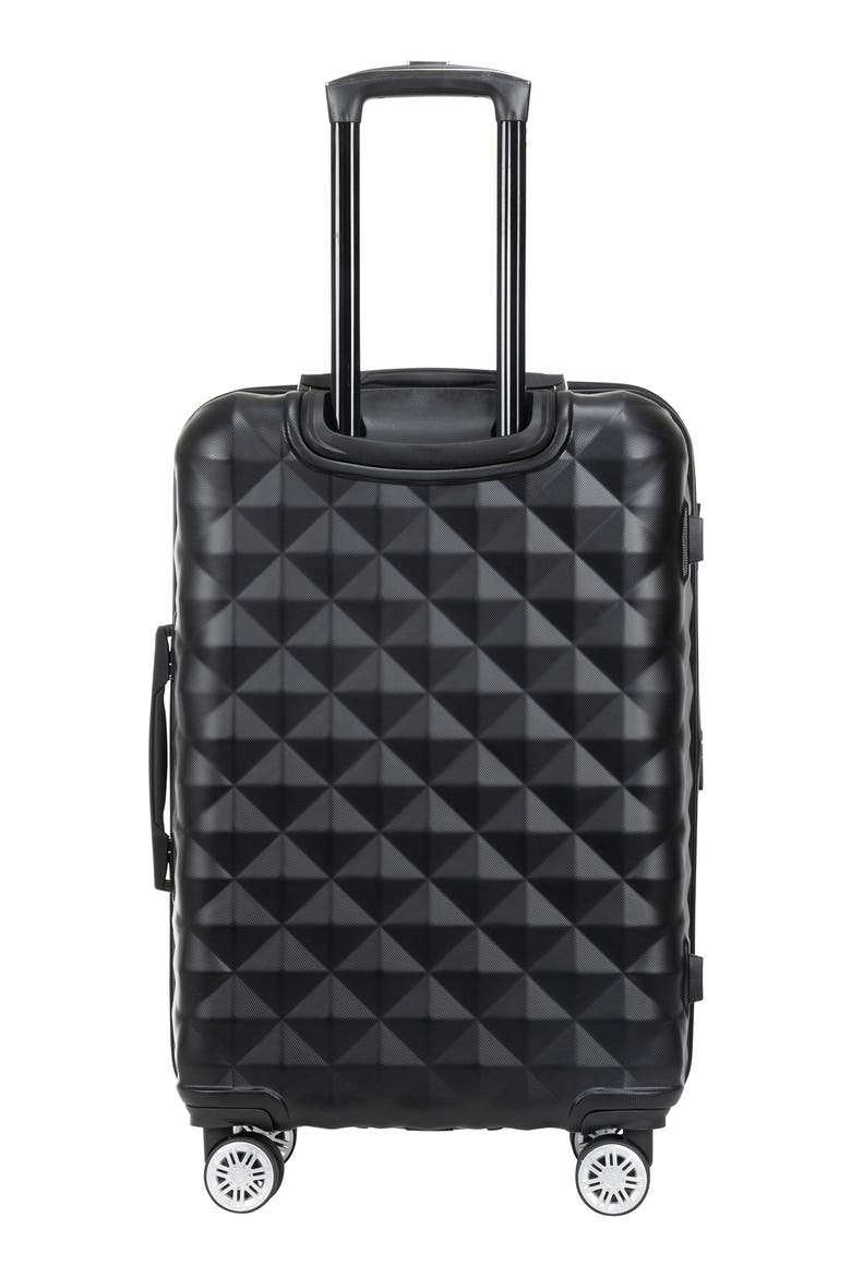 Diamond Tower 24" Hardside Spinner Luggage, Alternate, color, BLACK