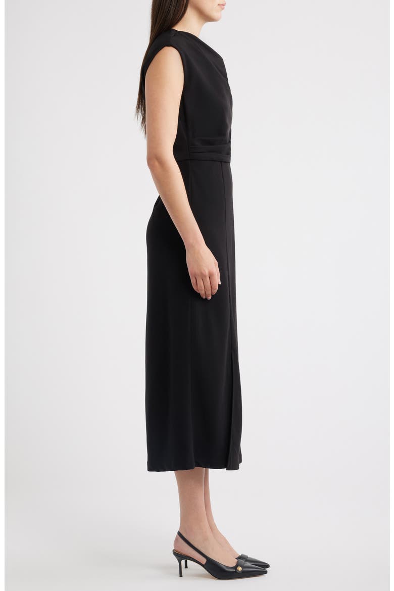 Cowl Neck Midi Dress, Alternate, color, BLACK