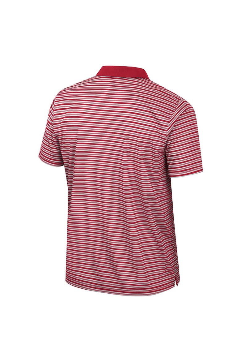 Men's Colosseum Cardinal Iowa State Cyclones Striped Polo, Alternate, color, Cardinal