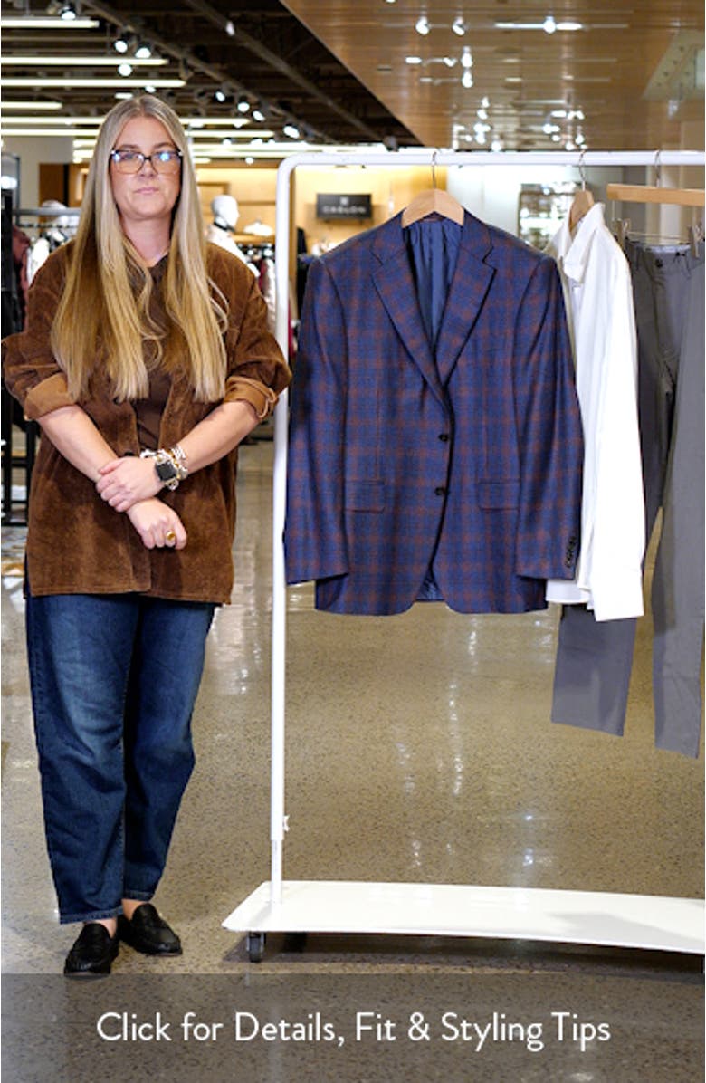 Siena Regular Fit Plaid Silk & Cashmere Sport Coat, sales video thumbnail