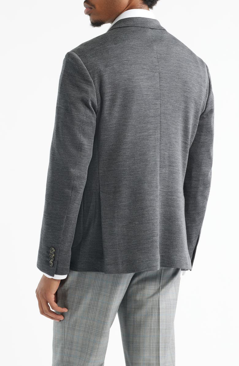 Zanella Treviso Wool & Silk Sport Coat, Alternate, color, Charcoal