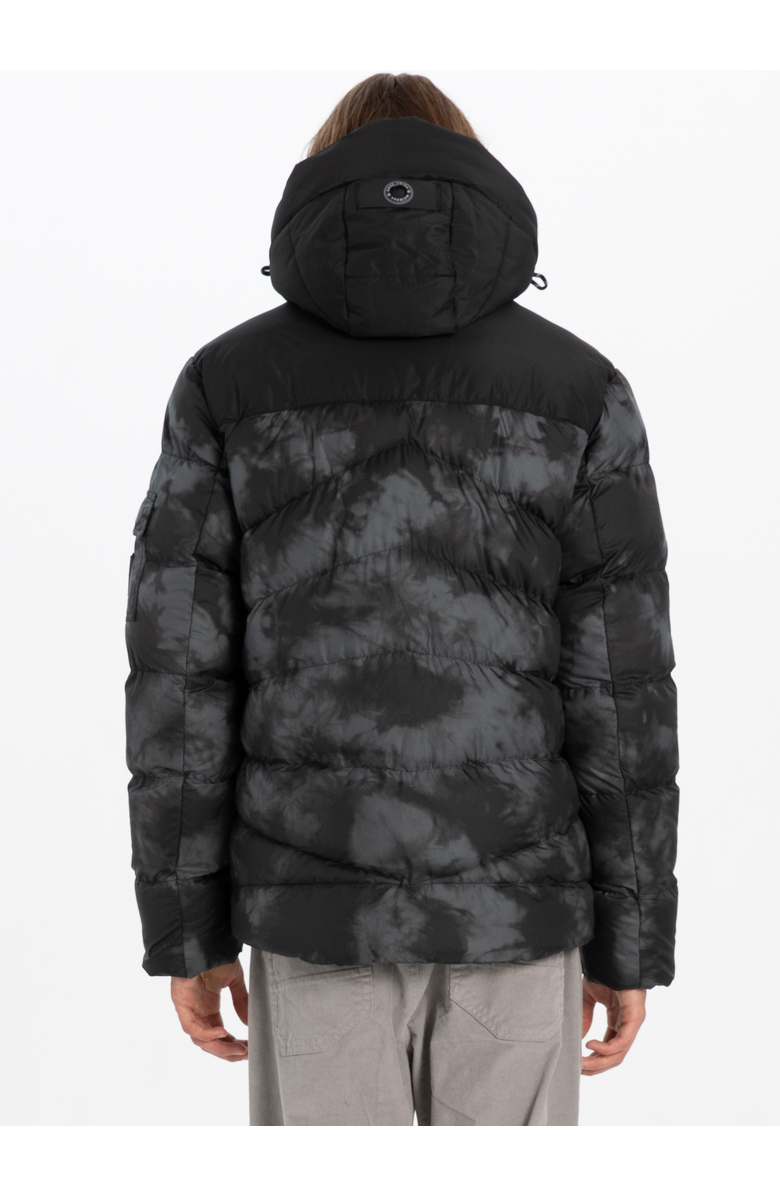 Point Zero ENGINEERED QUILTED PUFFER PRINTED JACKET, Alternate, color, Slate