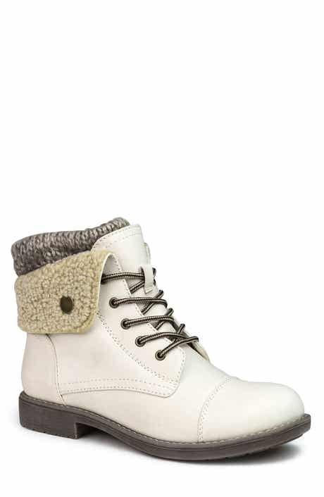 CLIFFS BY WHITE MOUNTAIN Duena Faux Shearling Lined Lace-Up Boot