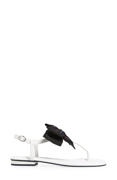 Karl Lagerfeld Paris Cristi Bow Sandal In Bright White