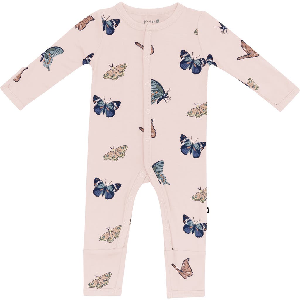 Kyte Baby Blush Butterfly Snap-up Romper In Pink