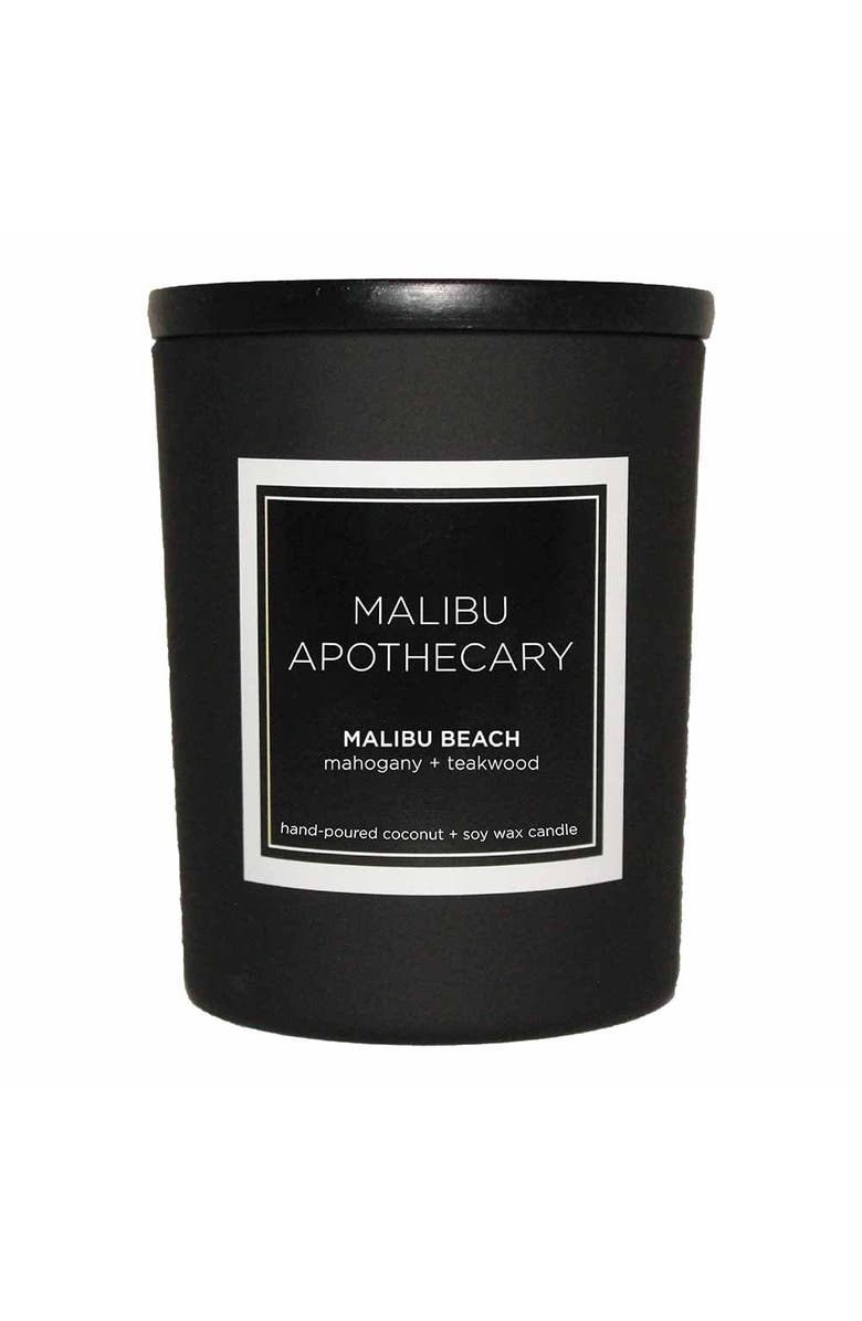 Malibu Apothecary Mini Matte Black Candle, Main, color, Malibu Beach