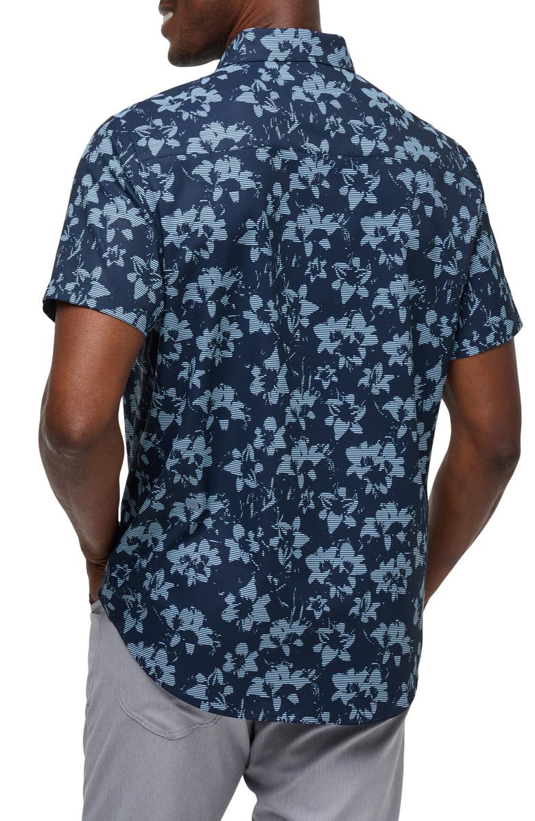 TravisMathew Bombadier Floral Short Sleeve Button-Up Shirt, Alternate, color,