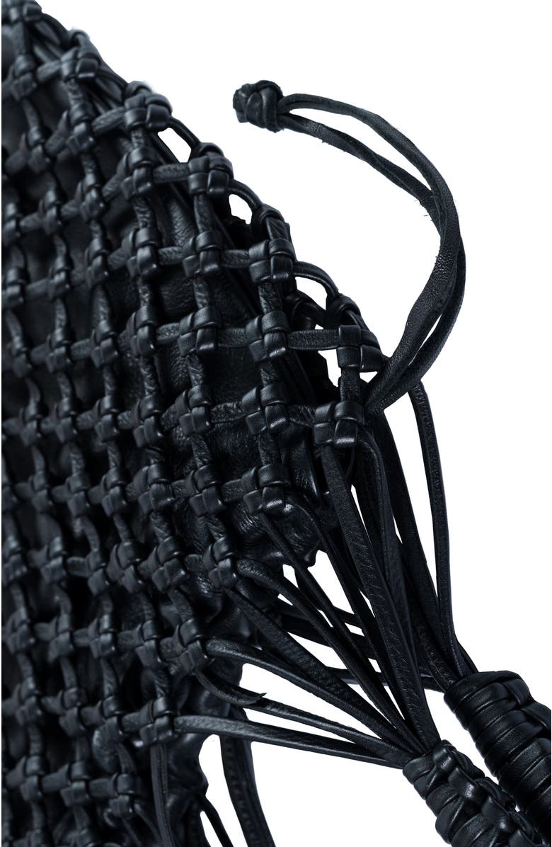 Adriana Castro La Red Mini Mesh Bag In Leather, Alternate, color, Black