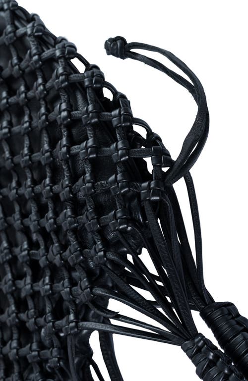 ADRIANA CASTRO ADRIANA CASTRO LA RED MINI MESH BAG IN LEATHER