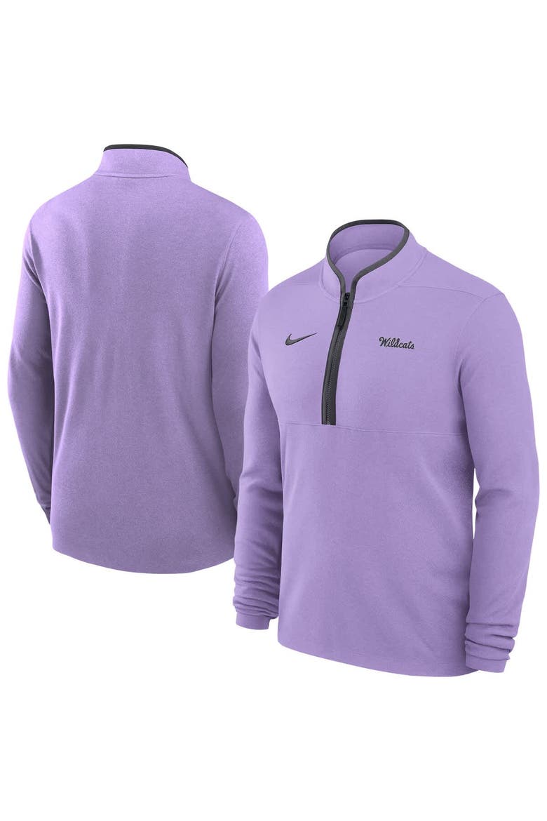 Men's Nike Lavender Kansas State Wildcats Basketball Victory Dri-FIT Half-Zip Pullover, Main, color, Lavender