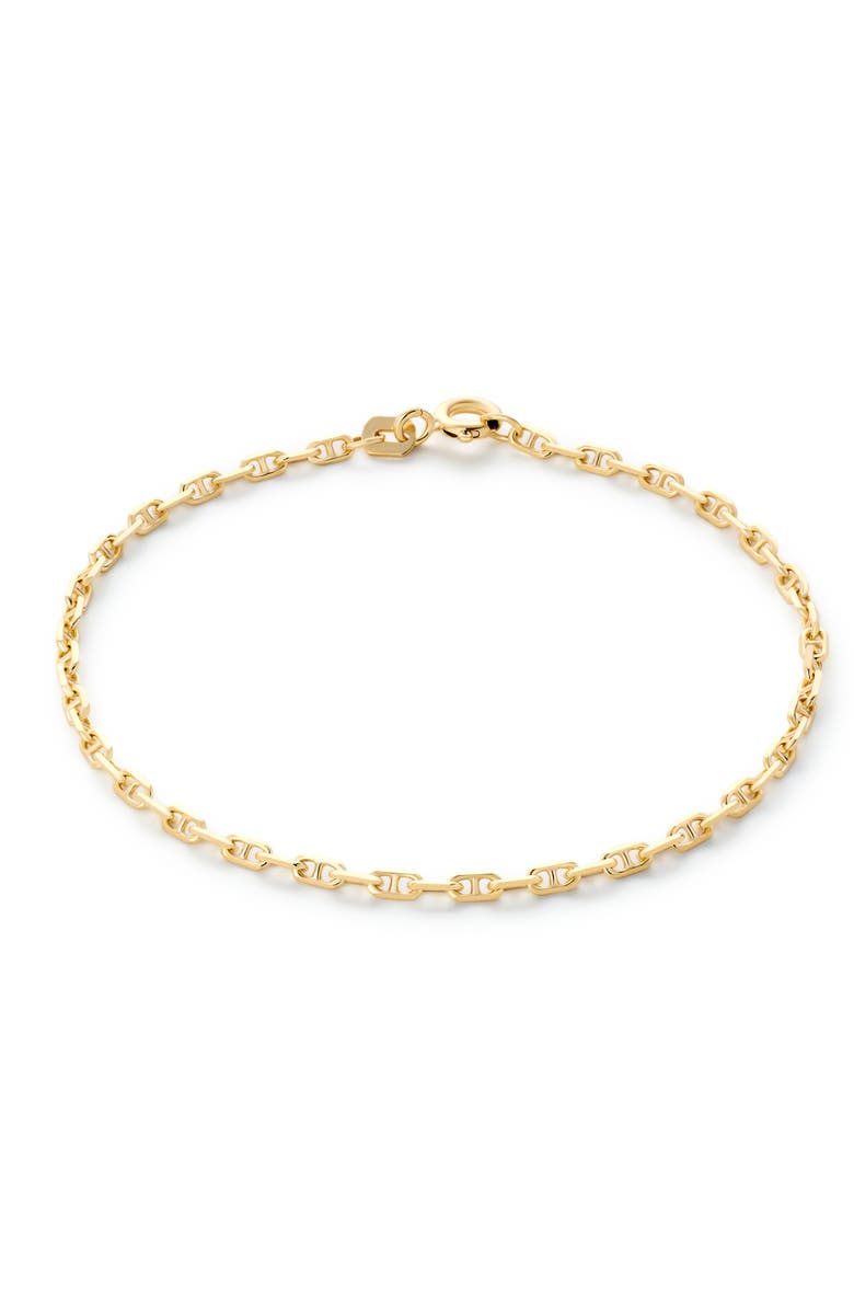 Ana Luisa Solid Yellow Gold - Anchor Chain Bracelet, Main, color, 