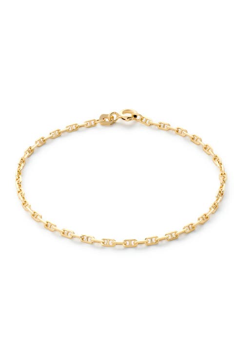 Solid Yellow Gold - Anchor Chain Bracelet