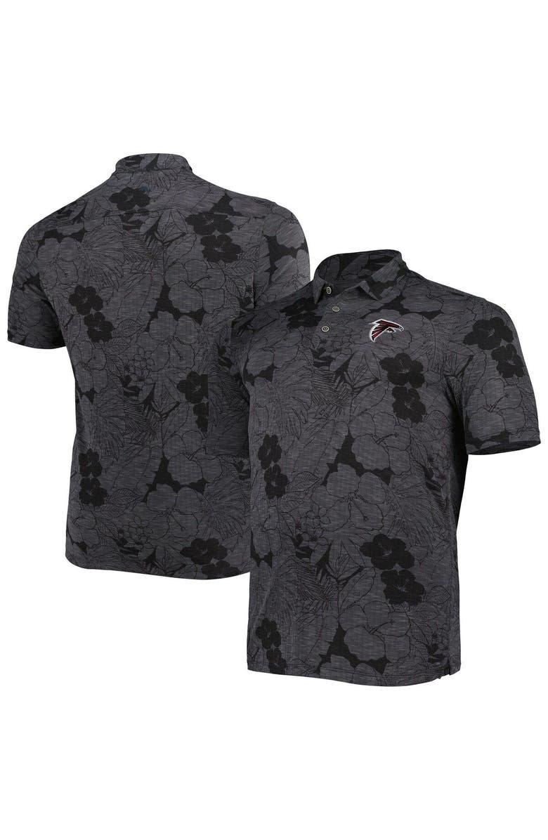Tommy Bahama Men's Tommy Bahama Black Atlanta Falcons Big & Tall Miramar Blooms Polo, Main, color, 