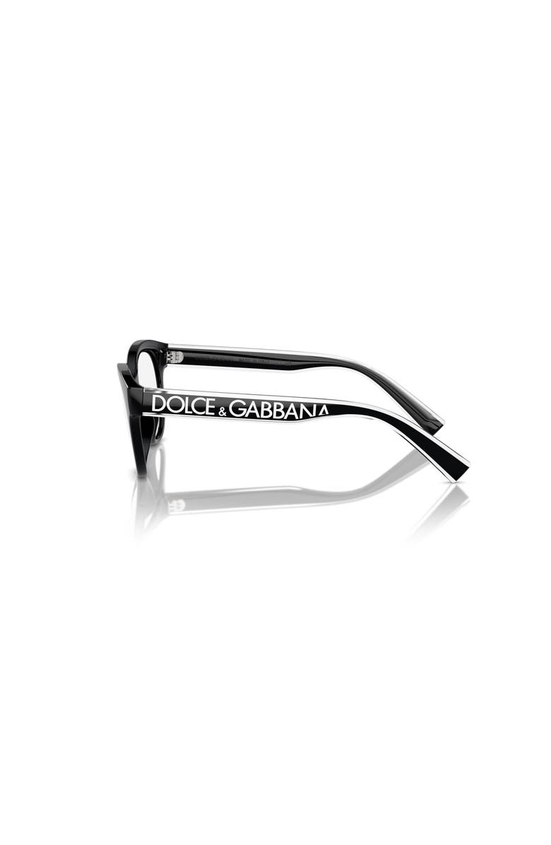 Dolce&Gabbana 48mm Phantos optical glasses, Alternate, color, Black