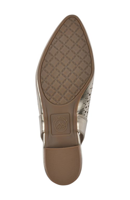 White Mountain Footwear Boronic Slingback Kitten Heel Pump In Light Gold Metallic Smooth