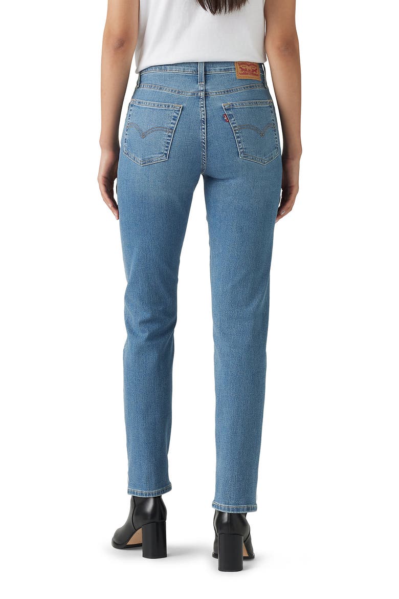 724™ High Waist Straight Leg Jeans, Alternate, color, ETERNAL INDIGO MID