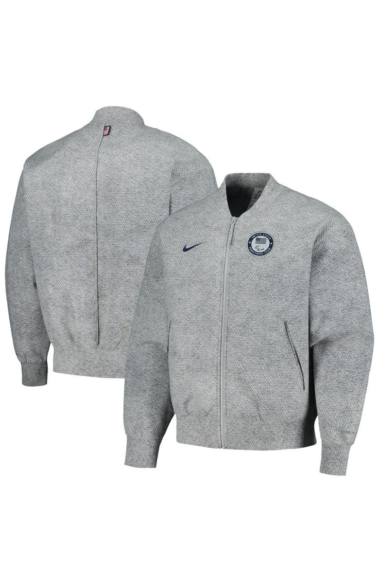 Nike Men's Nike Gray Team USA Media Day Look Performance Full-Zip Jacket, Alternate, color, Gray