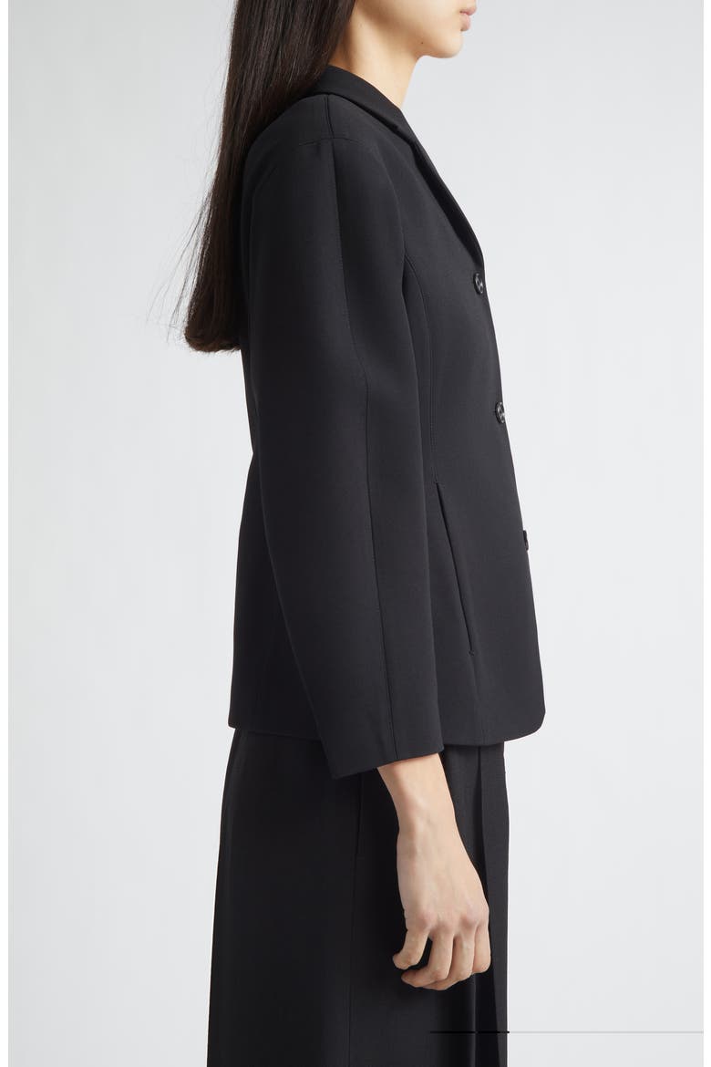 Sculpted Crepe Jacket, Alternate, color, BLACK