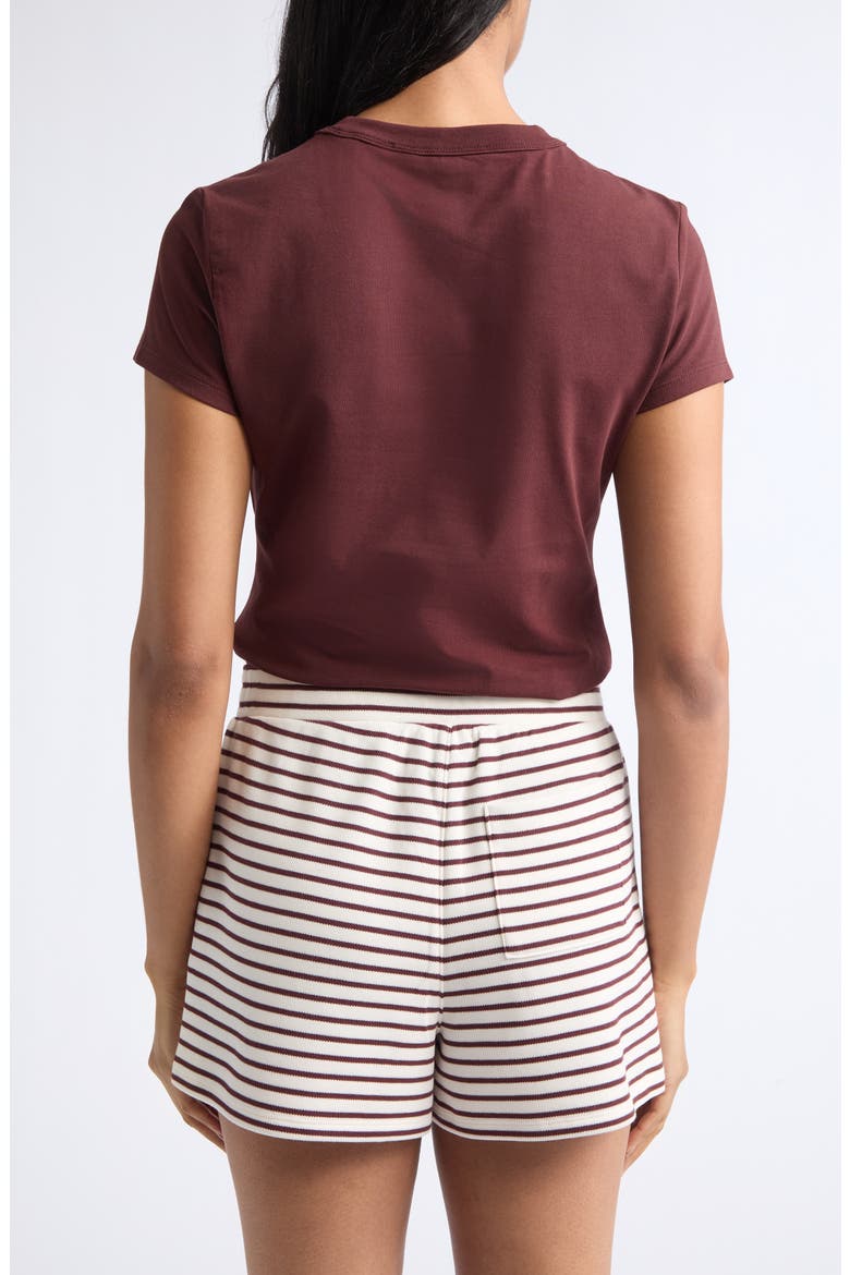 Devin Short Sleeve V-Neck Tee, Alternate, color, RAISIN