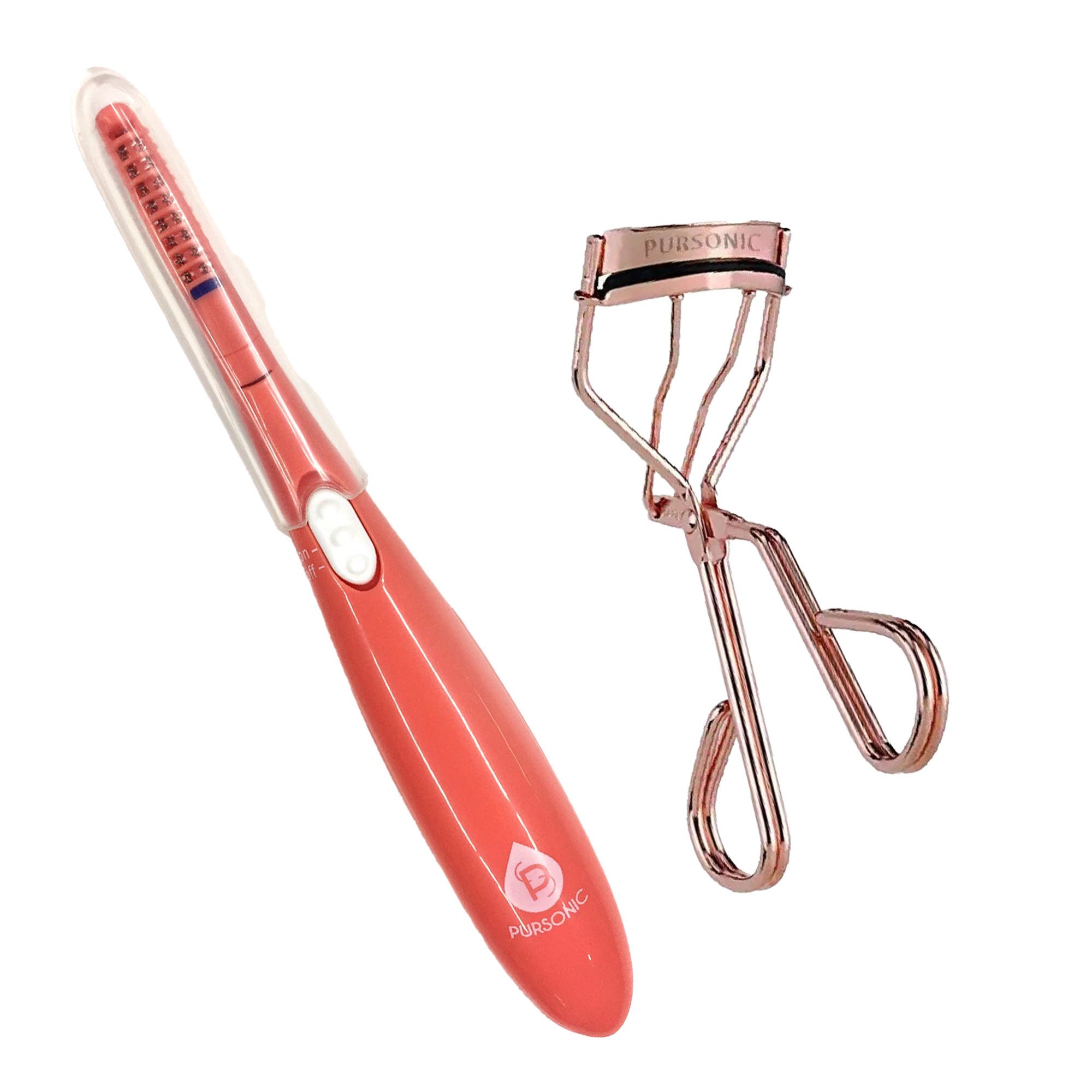 PURSONIC Salon Grade Eyelash Curler & Heated Eyelash Curler With Comb Bundle