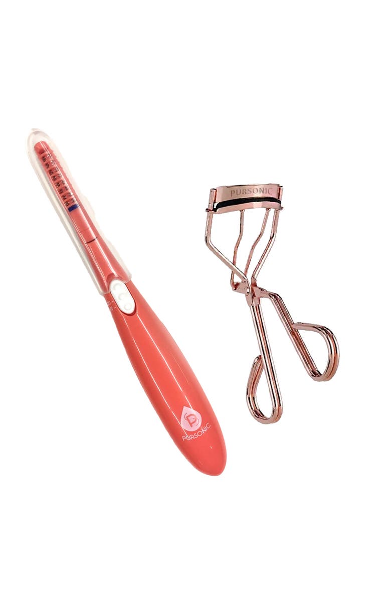 PURSONIC Salon Grade Eyelash Curler & Heated Eyelash Curler With Comb Bundle, Main, color, Multicolor