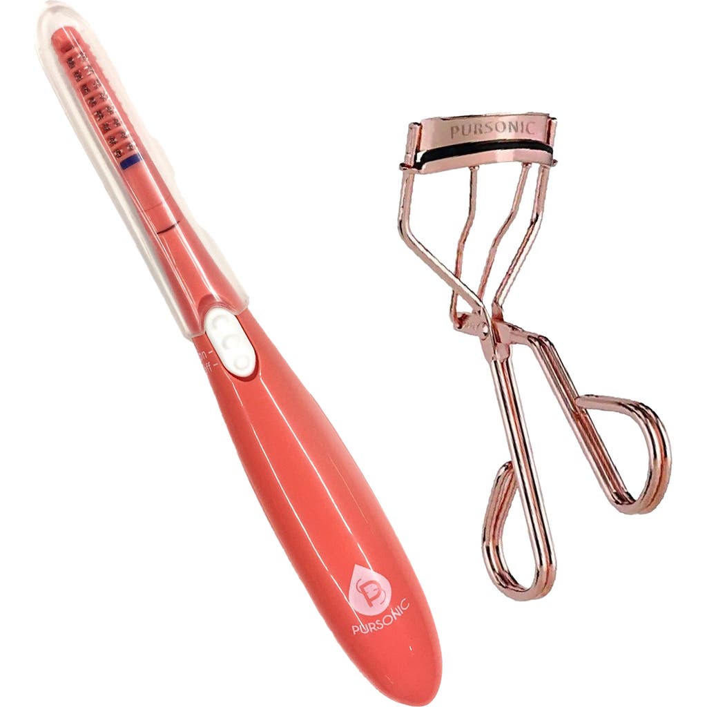 PURSONIC Salon Grade Eyelash Curler & Heated Eyelash Curler With Comb Bundle in Multicolor at Nordstrom