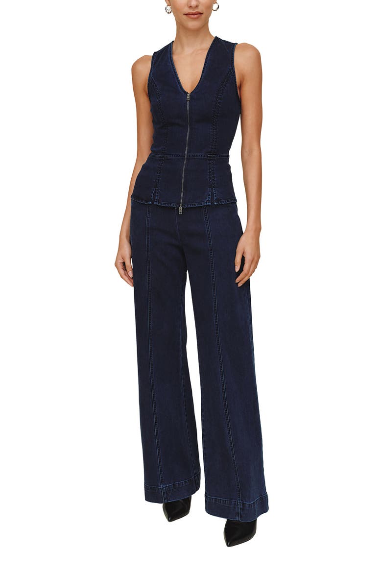 Seamed Zip Vest, Alternate, color, MIDNIGHT ARTIC WASH