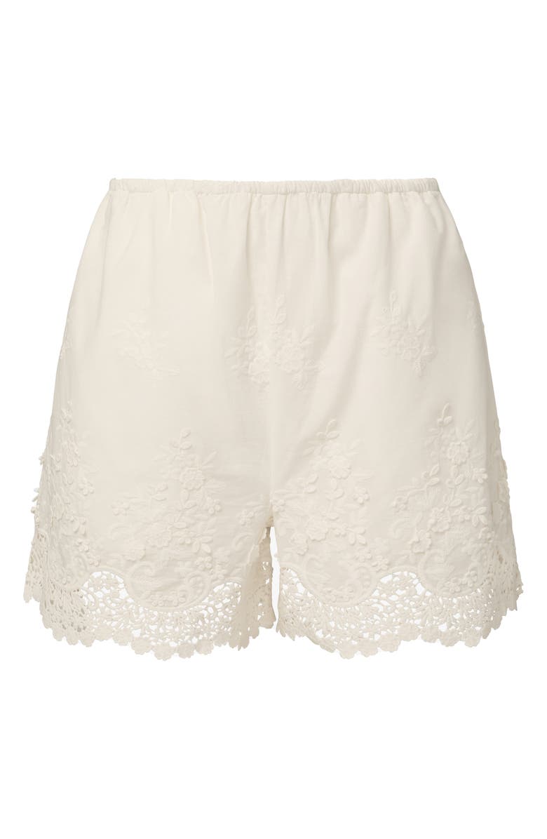 WeWoreWhat Lace Cotton Pull-On Shorts, Alternate, color, 