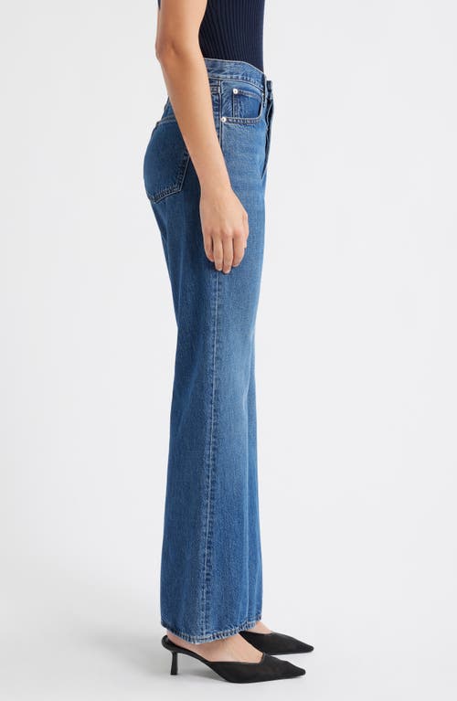 Frame The Lax High Waist Flare Jeans In Blue