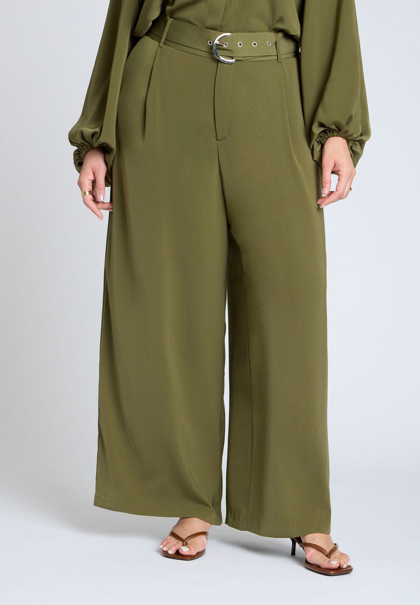Wide Leg Belted Pant - image 2