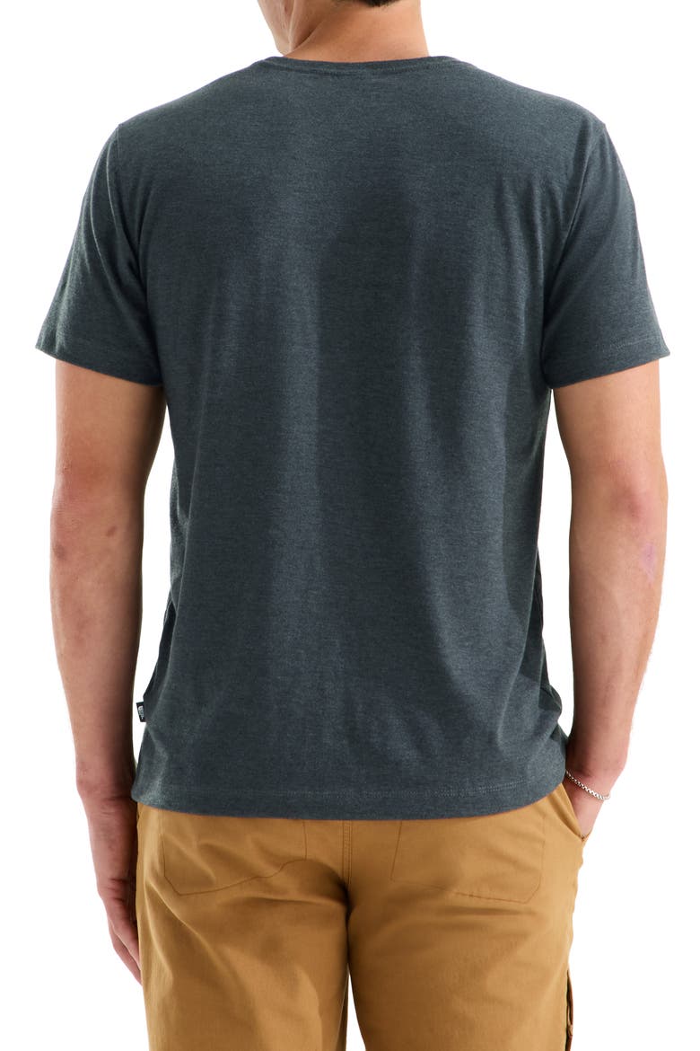 Triblend Henley, Alternate, color, TNF DARK GREY HEATHER