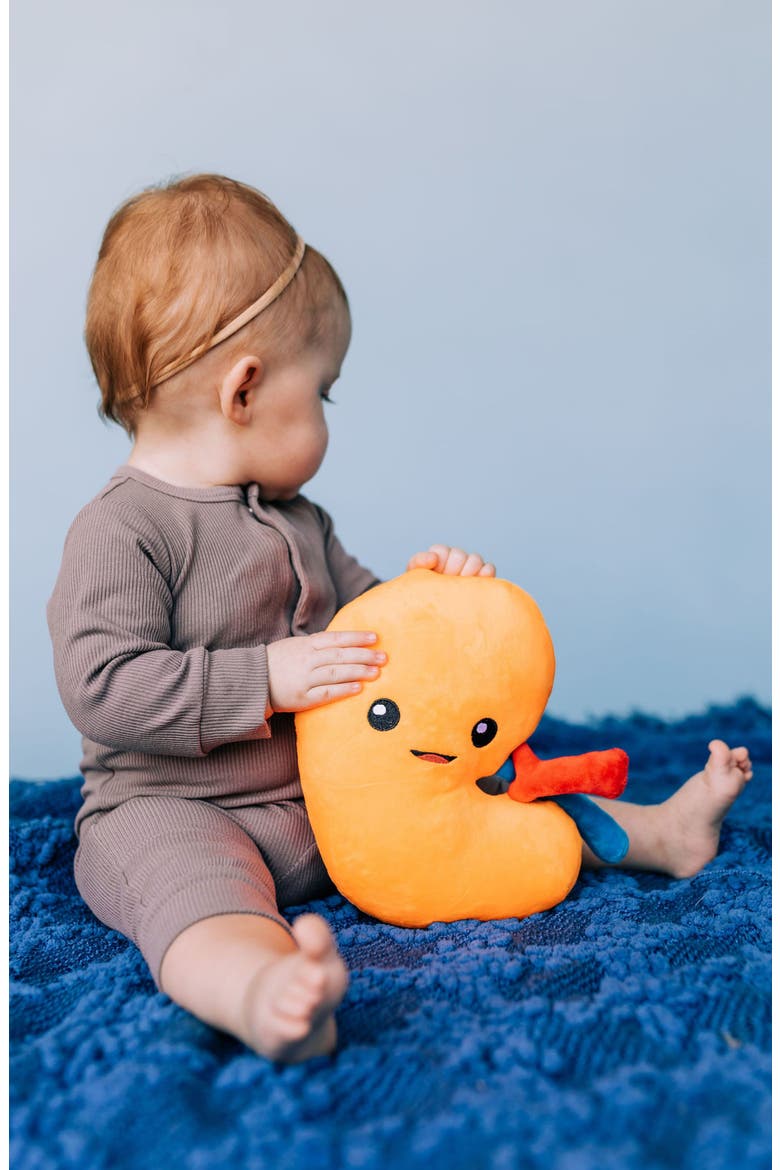 Kidney Plushie Organ, Alternate, color, Bright Orange