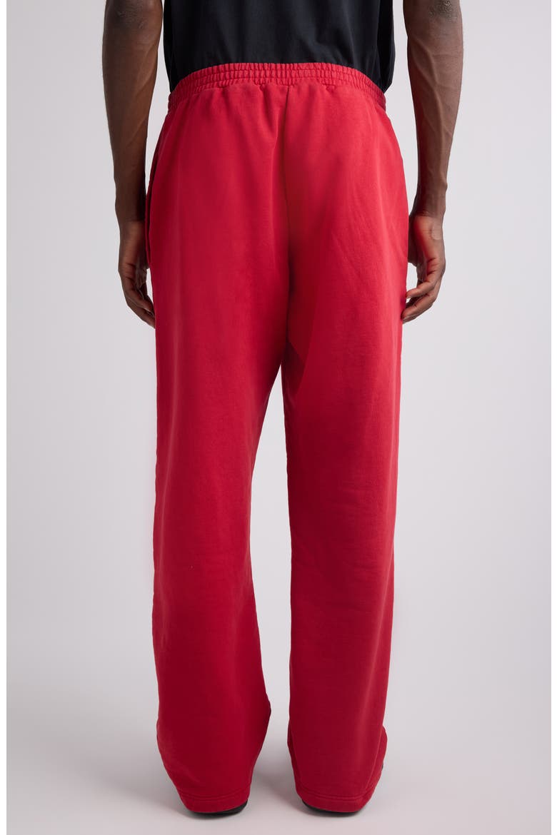 Big B Cursive Logo Embroidered Dry Fleece Sweatpants, Alternate, color, RED/ BLACK