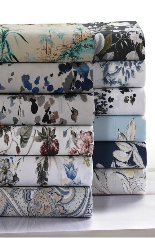 Azores Home Colmar 300 Thread Count Cotton Sateen Sheet Set In Blue