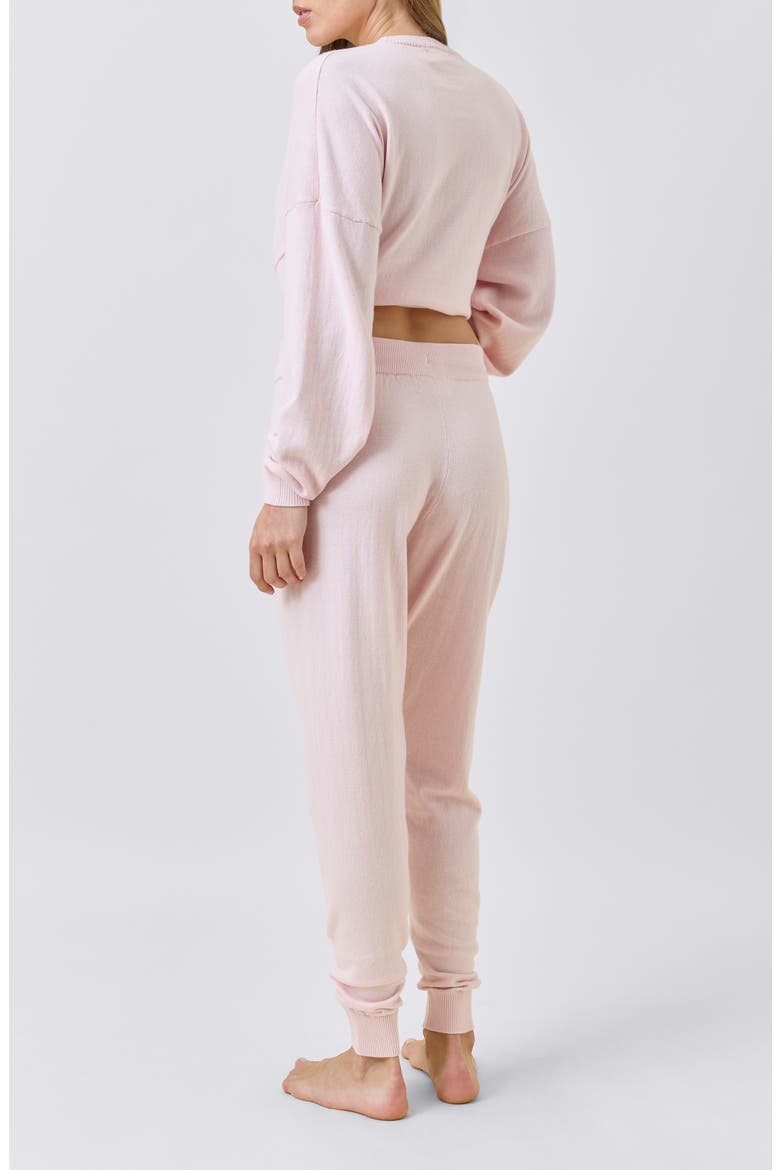 Cotton & Cashmere Joggers, Alternate, color, PAPINELLE PINK