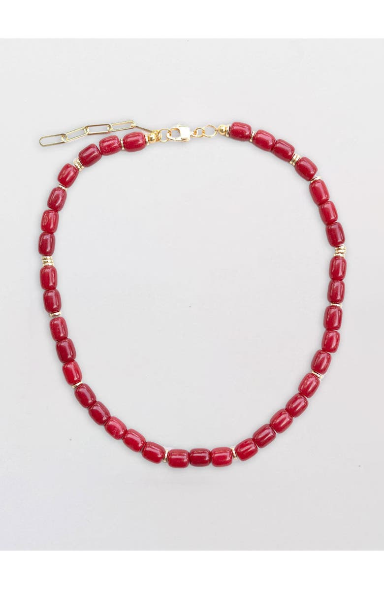 By Lilla Jackie Necklace, Main, color, Red