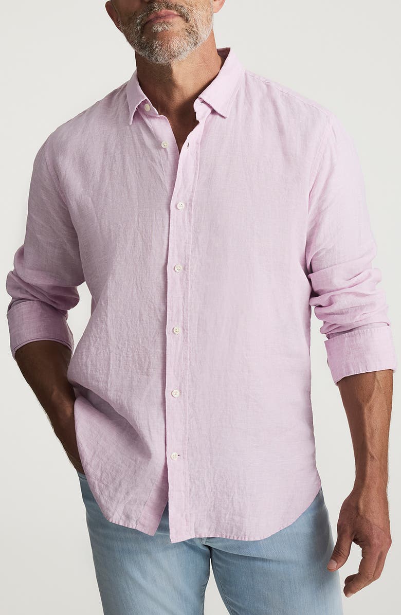 34 Heritage Linen Button-Up Shirt, Main, color, Lilac