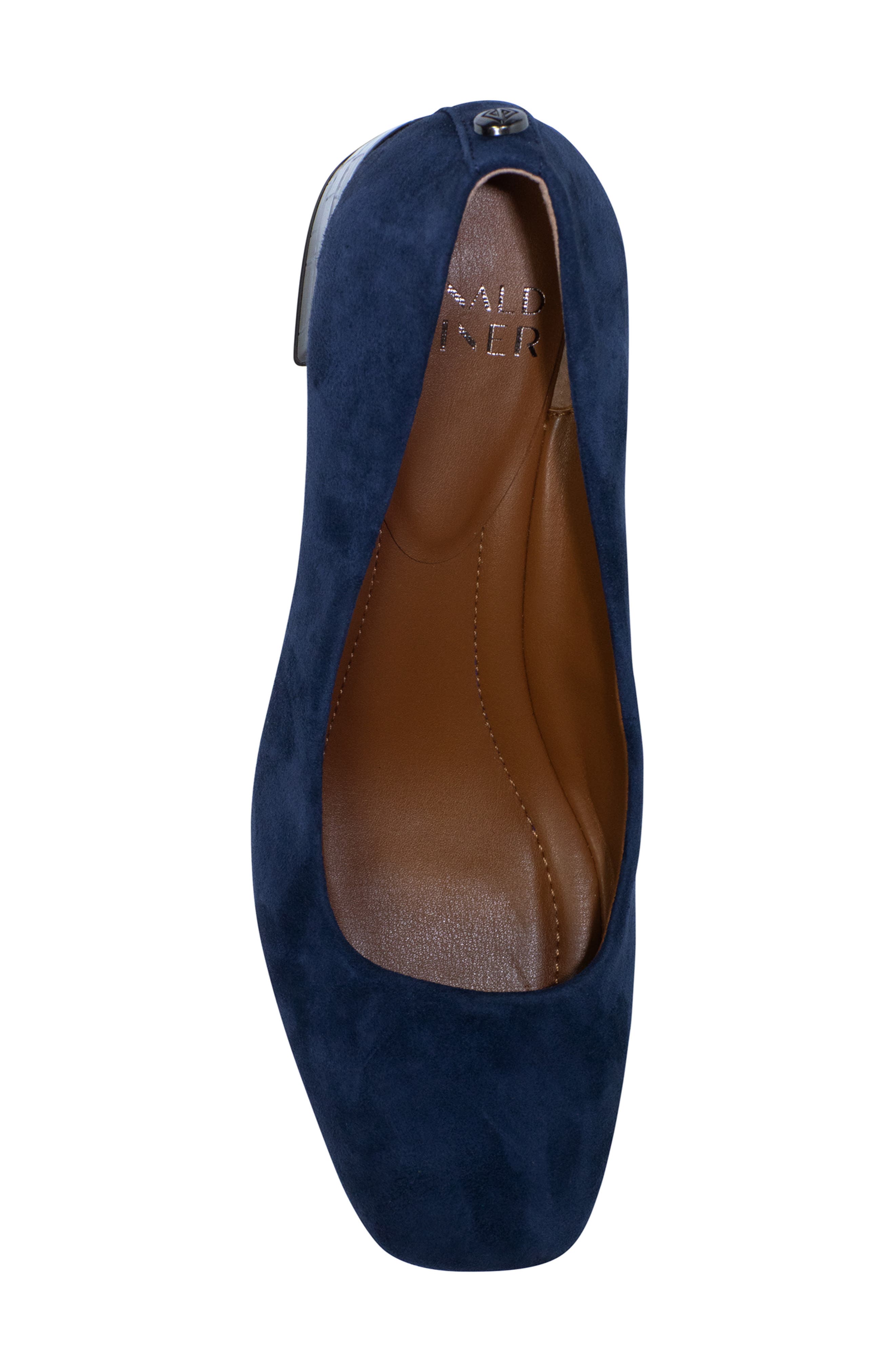 Donald Pliner Square Toe Pump, Alternate, color, Navy