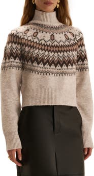 Favorite Daughter The Chalet Fair Isle Turtleneck Sweater