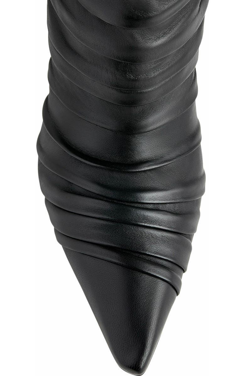 Neil J. Rodgers Plisse Knee Boot, Alternate, color, Black Nappa
